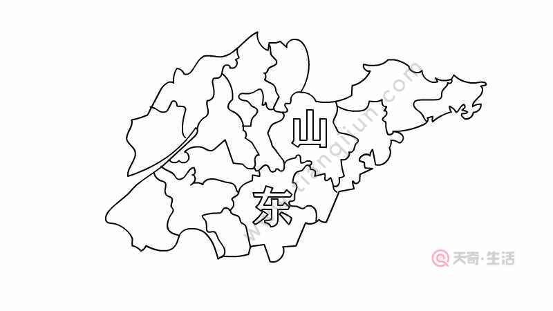 山东省地图简笔画