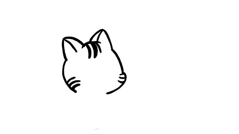 小猫简笔画可爱画法