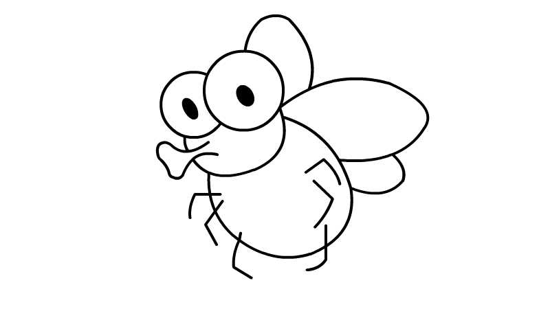 蚊子简笔画画法