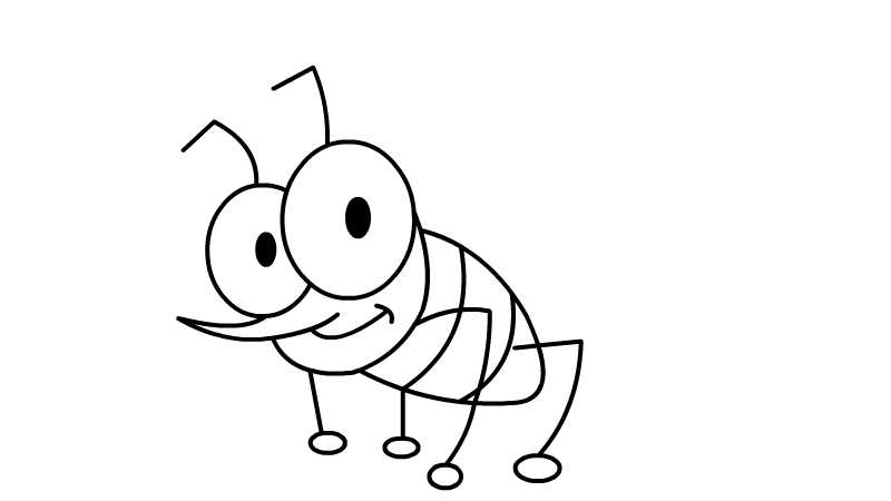 蚊子简笔画怎么画可爱