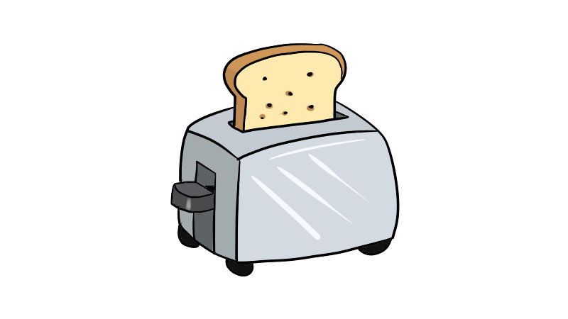 烤面包机简笔画教程