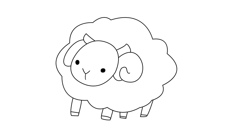 小羊简笔画教程