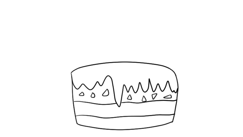 生日蛋糕卡通简笔画