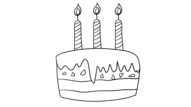 生日蛋糕卡通简笔画