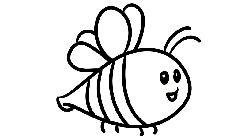 蜜蜂简笔画彩图