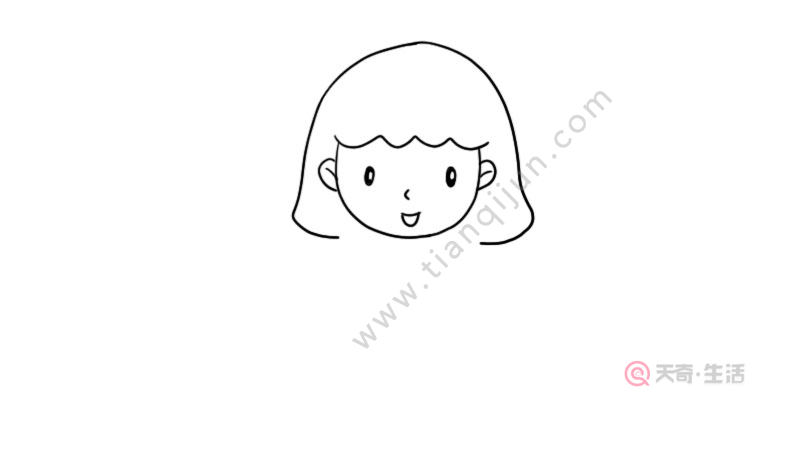 2,然后画小女生身体的上半身