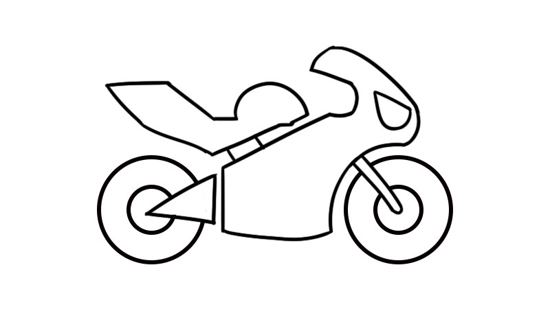 摩托车简笔画怎么画
