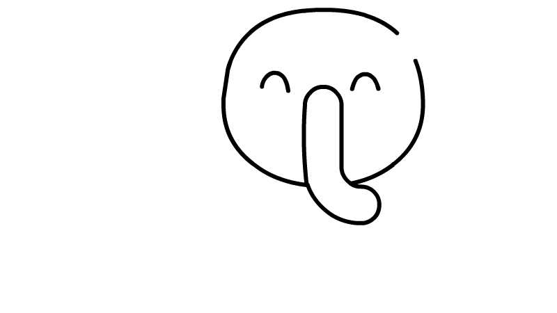 小象简笔画怎么画