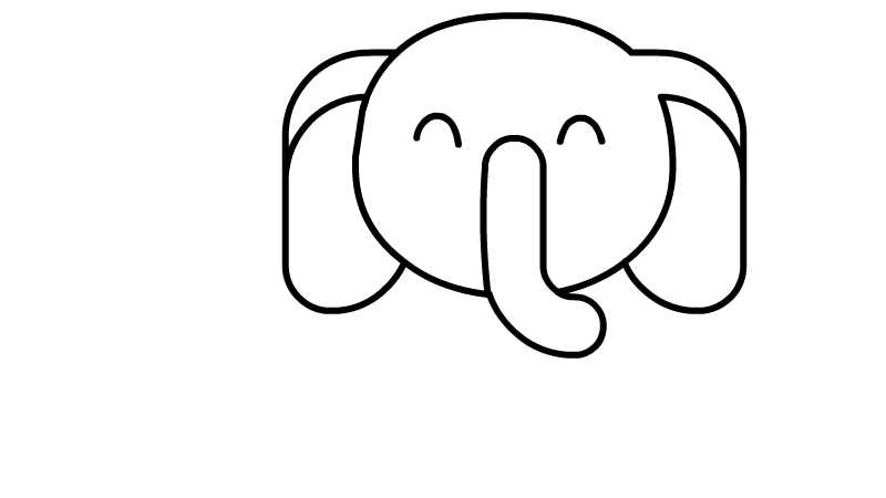 小象简笔画怎么画