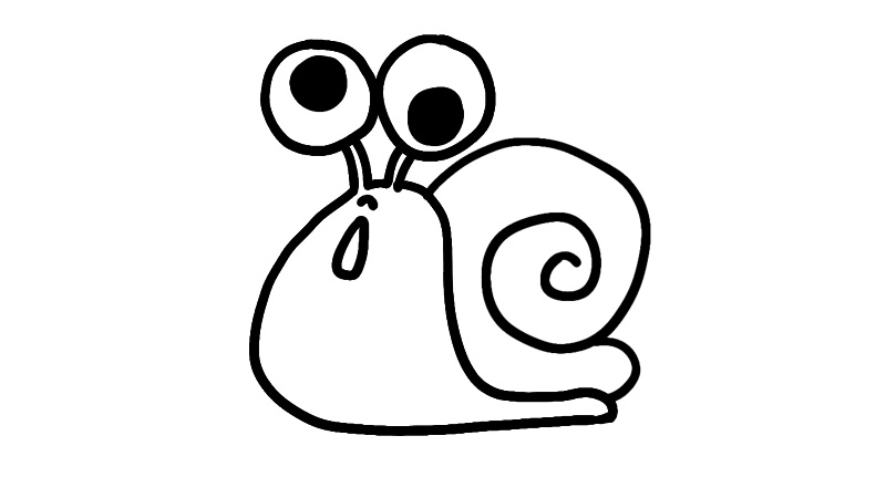 蜗牛简笔画怎么画