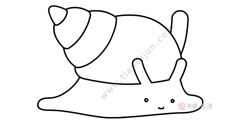 海蜗牛简笔画教程 海蜗牛简笔画画法