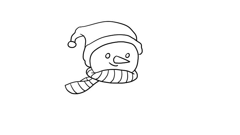 圣诞节雪人简笔画怎么画