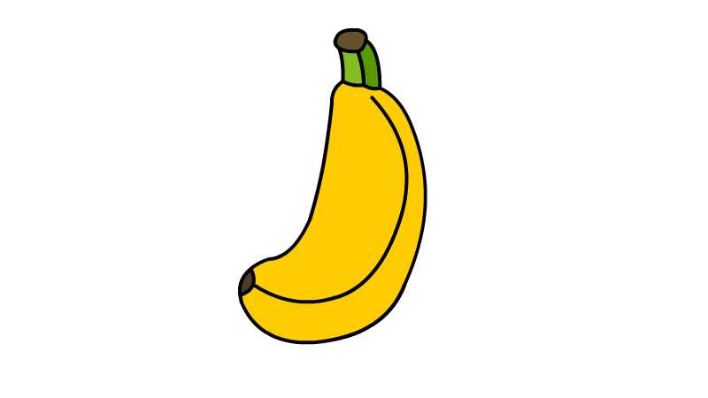 香蕉简笔画的画法