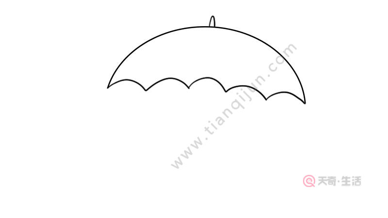 雨伞简笔画的教程 雨伞简笔画的画法