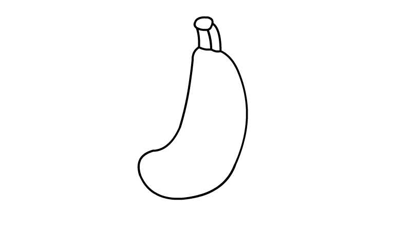 香蕉简笔画的画法
