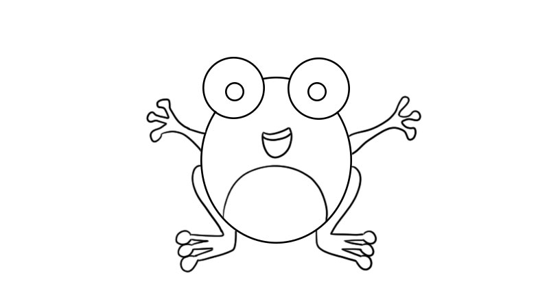 青蛙简笔画的教程