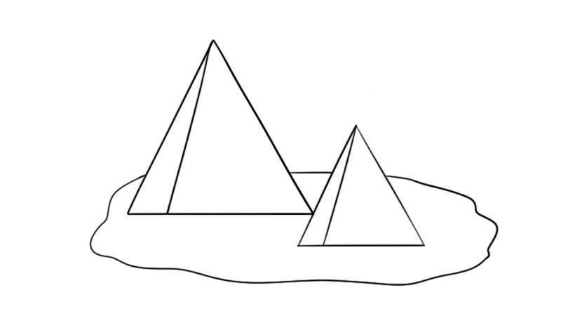 金字塔简笔画教程