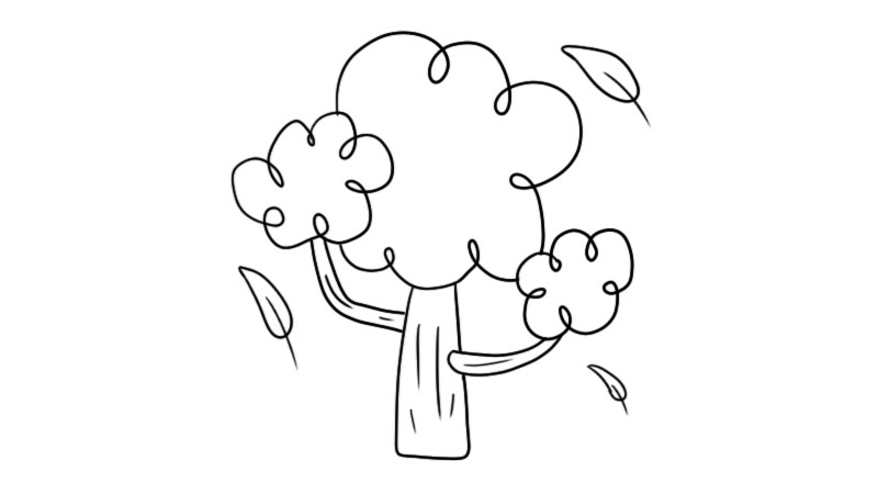 枫树图片简笔画画法