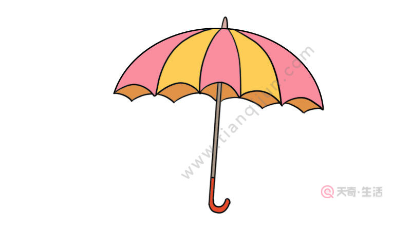 雨伞简笔画的教程 雨伞简笔画的画法