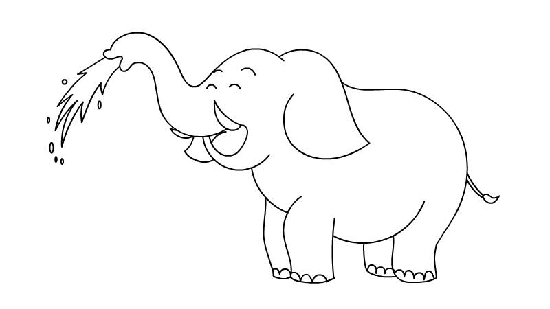 大象简笔画教程