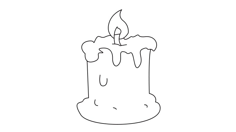 蜡烛简笔画画法