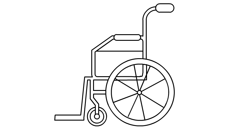 轮椅简笔画画法