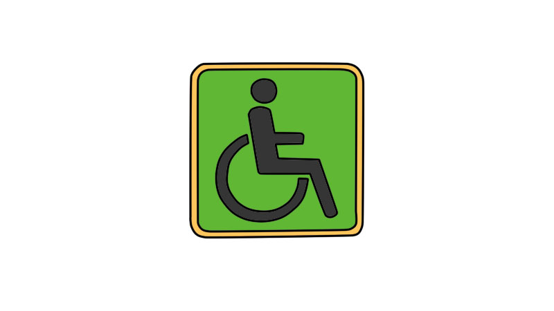 残疾人专用标志简笔画步骤