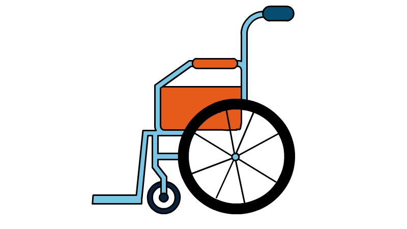 轮椅简笔画画法