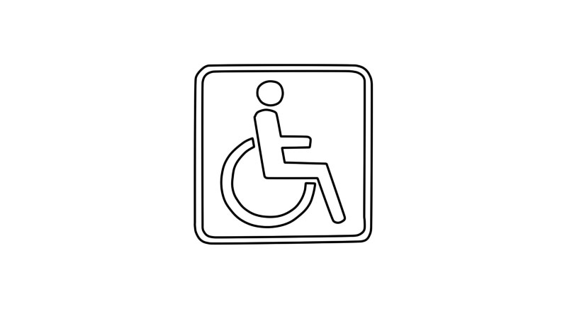 残疾人专用标志简笔画步骤