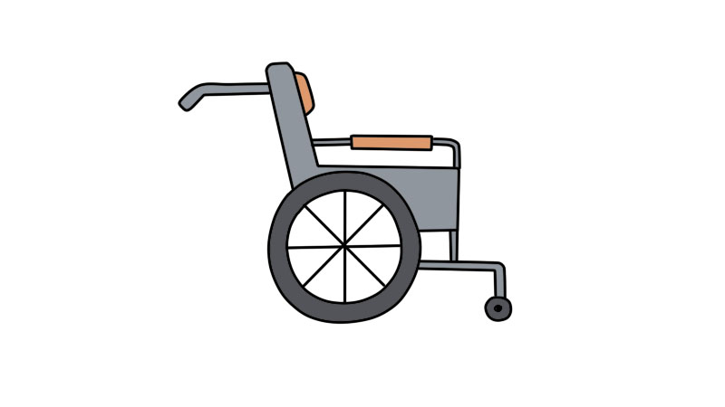 残疾人轮椅简笔画怎么画