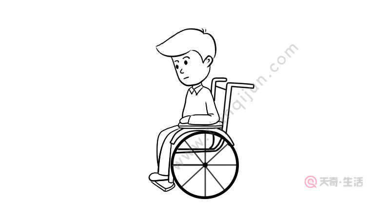 残疾人简笔画步骤 残疾人简笔画教程