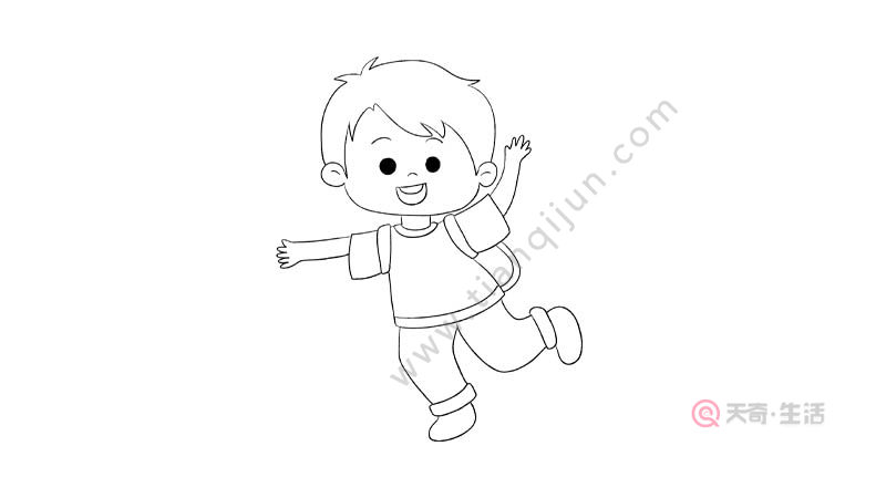 小男孩简笔画教程 小男孩简笔画步骤