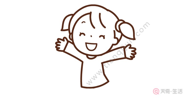 小女孩简笔画步骤 小女孩简笔画怎么画