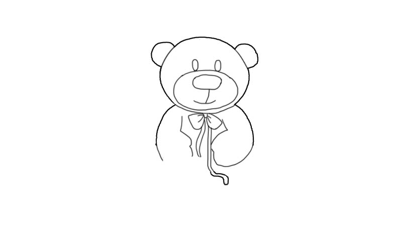 小熊玩具简笔画画法