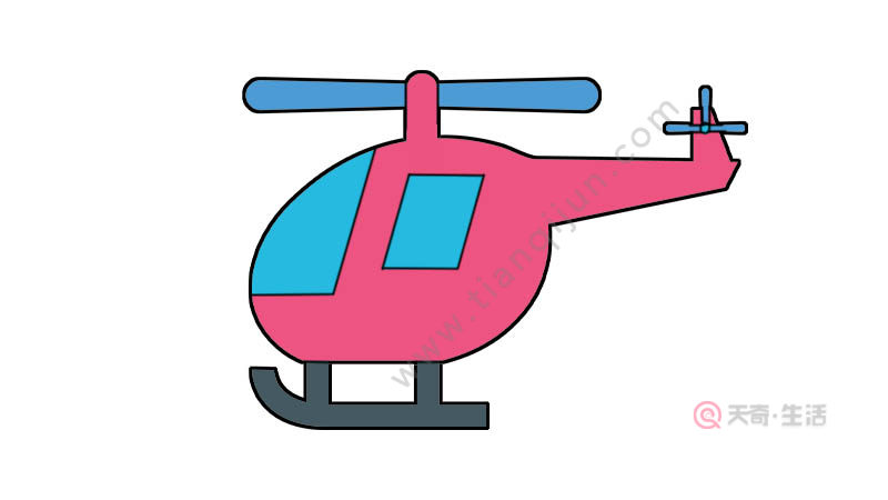 直升机简笔画画法 直升机简笔画教程