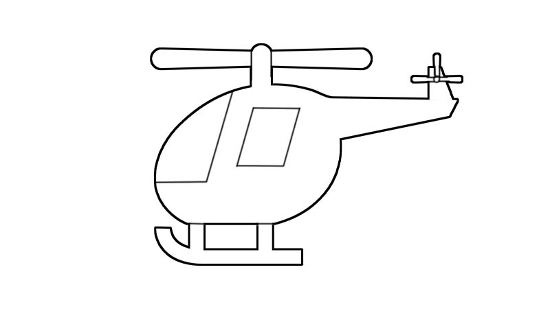 直升机简笔画画法