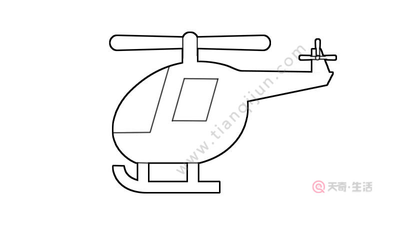 直升机简笔画画法 直升机简笔画教程