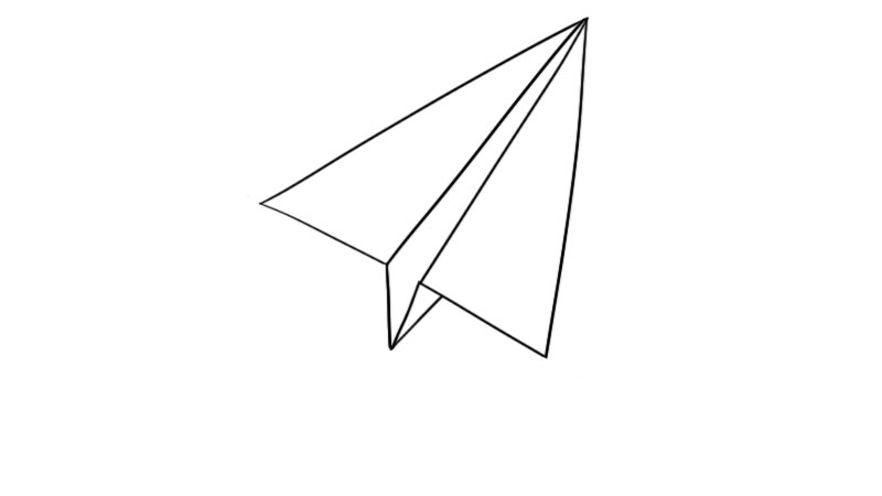 儿童节纸飞机简笔画步骤