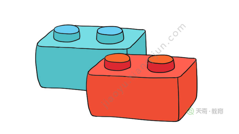 儿童节积木简笔画怎么画