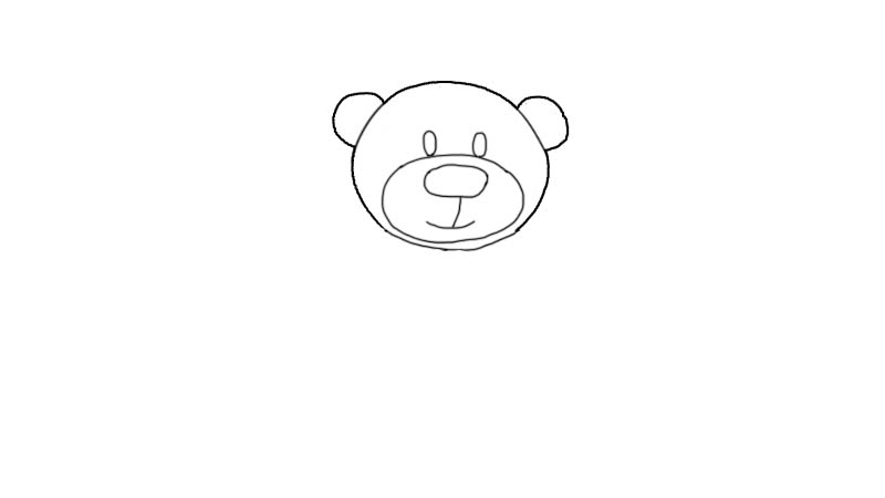 小熊玩具简笔画画法