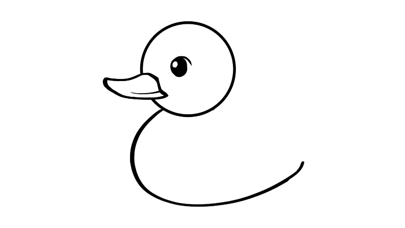 鸭的简笔画法
