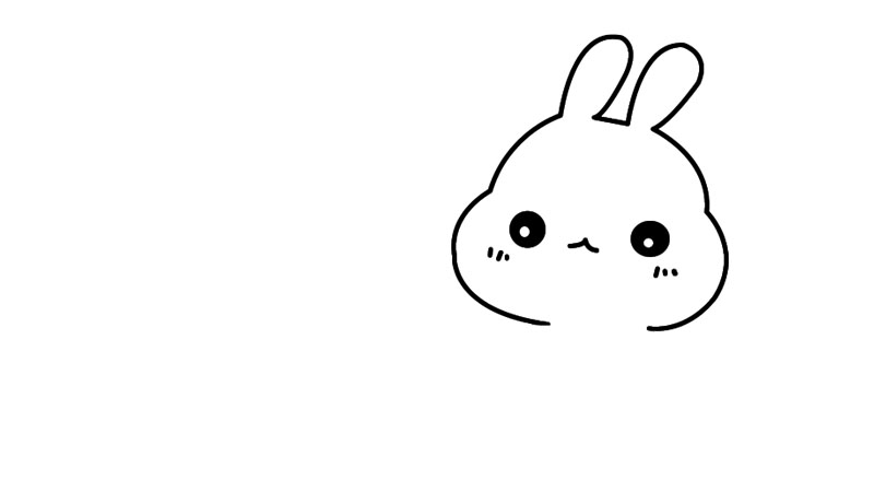 一年级小兔运南瓜简笔画