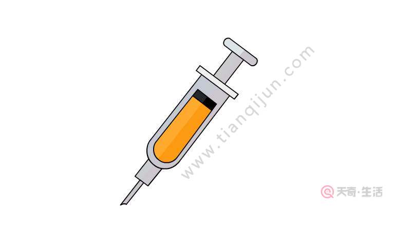 1,首先画针管的针筒和按压器