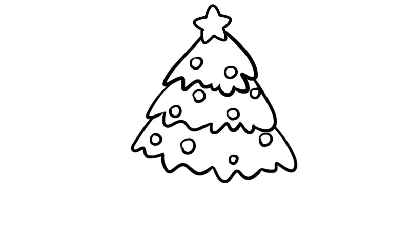 圣诞树的简笔画法