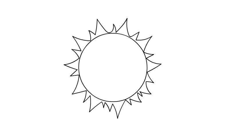 太阳的简笔画教程