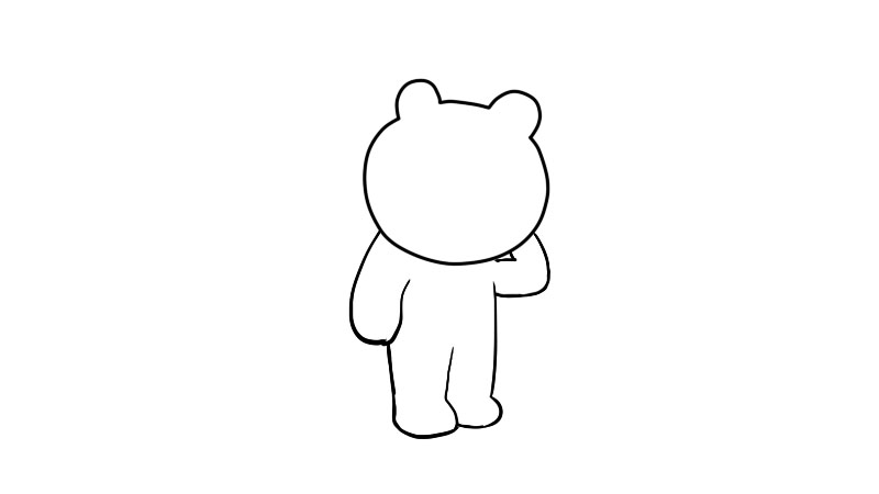 布朗熊的简笔画怎么画