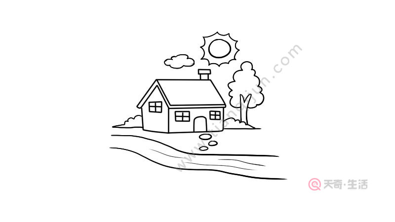 场景画简笔画画法 场景画简笔画步骤