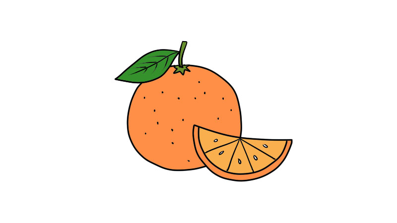 橙子的简笔画法