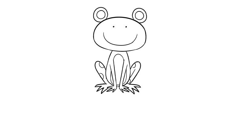 小青蛙简笔画步骤