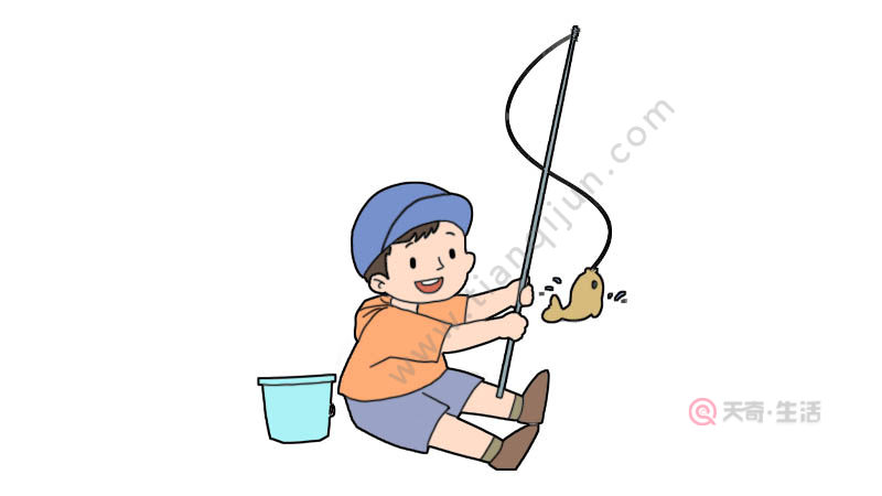 男孩钓鱼简笔画怎么画 男孩钓鱼简笔画画法